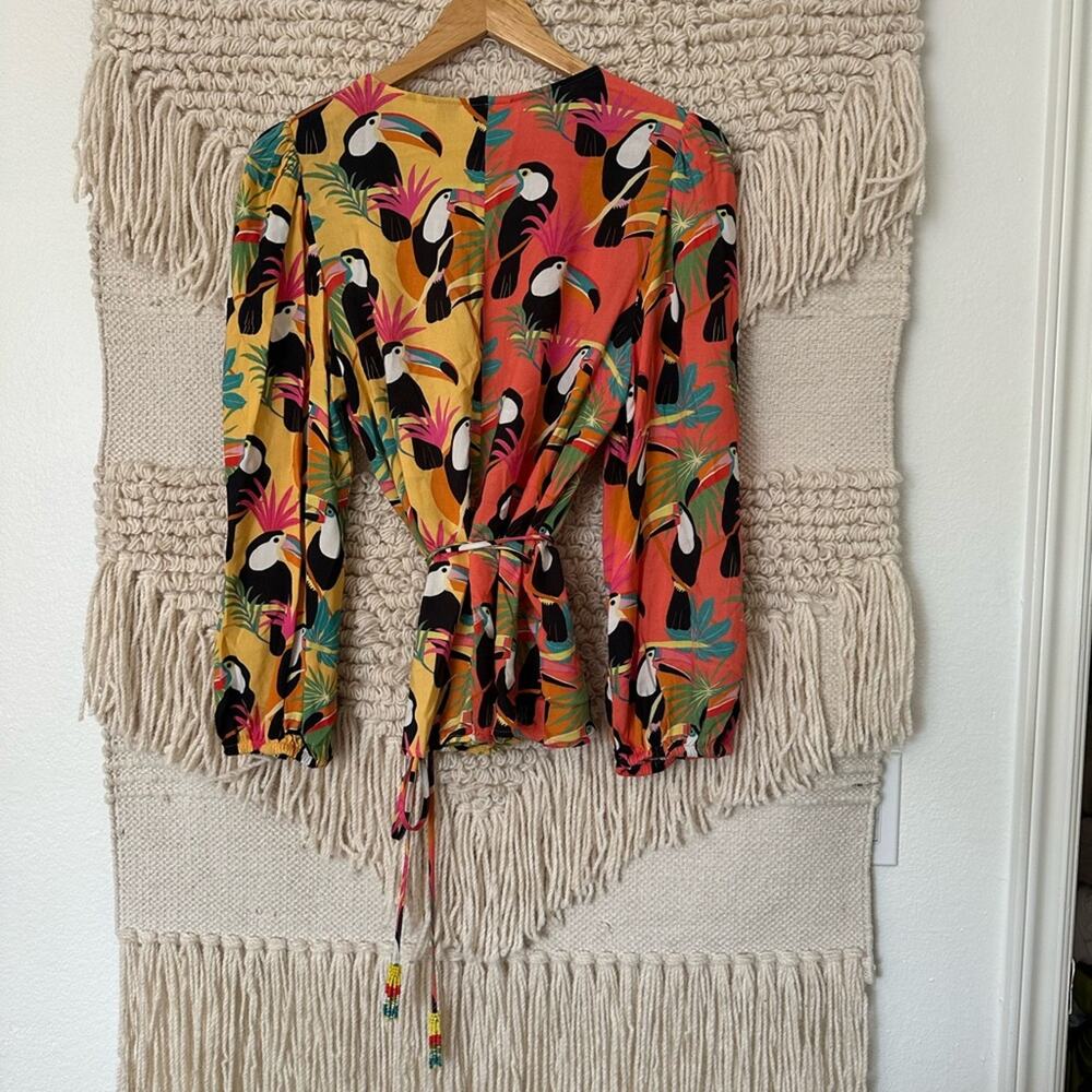 Farm Rio Rainforest Wrap Blouse - Picture 9 of 9